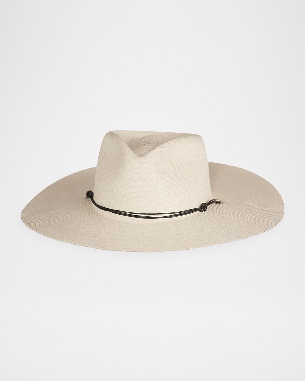 Janessa Leone Codie Palm Straw Fedora In White