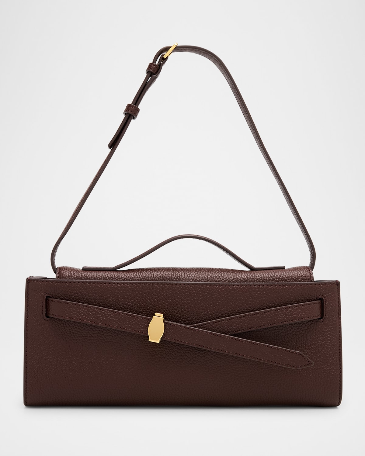 Dash Belted Grain Leather Clutch Bag