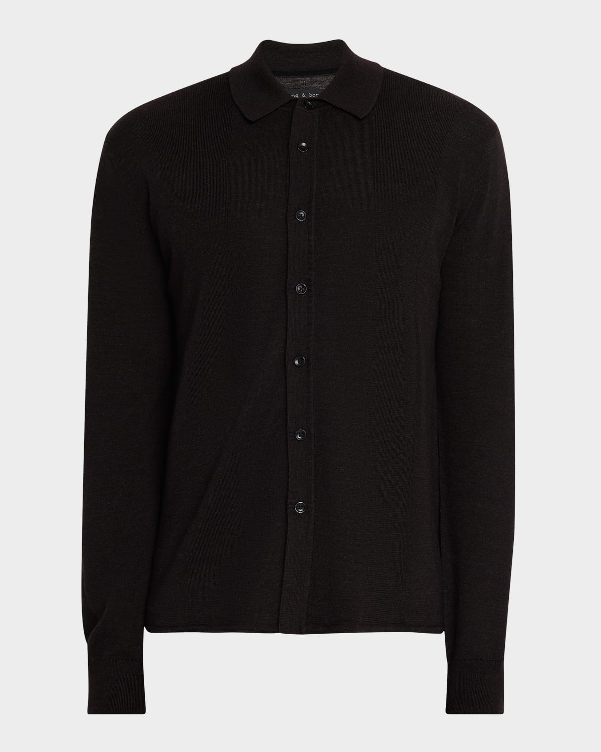 Rag & Bone Men's Crawford Cashmere-blend Button-down Shirt In Black