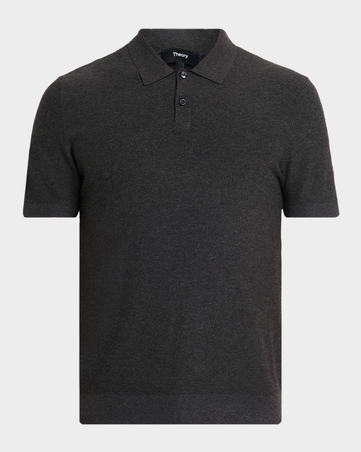 Theory Men's Soris Short-sleeve Polo Shirt In Gray
