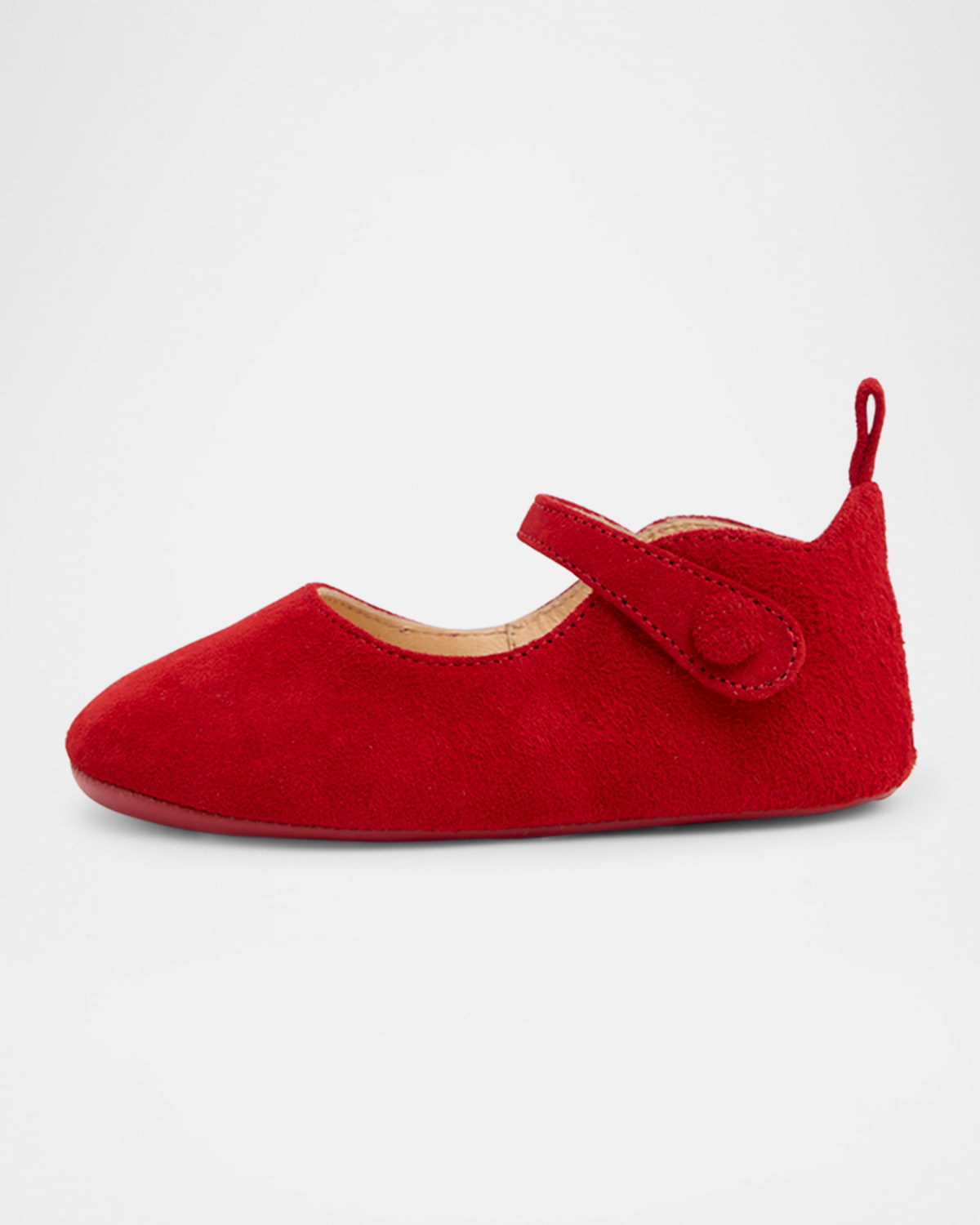 Christian Louboutin Girl's Love Chick Suede Ballerina Flats, Baby In Red