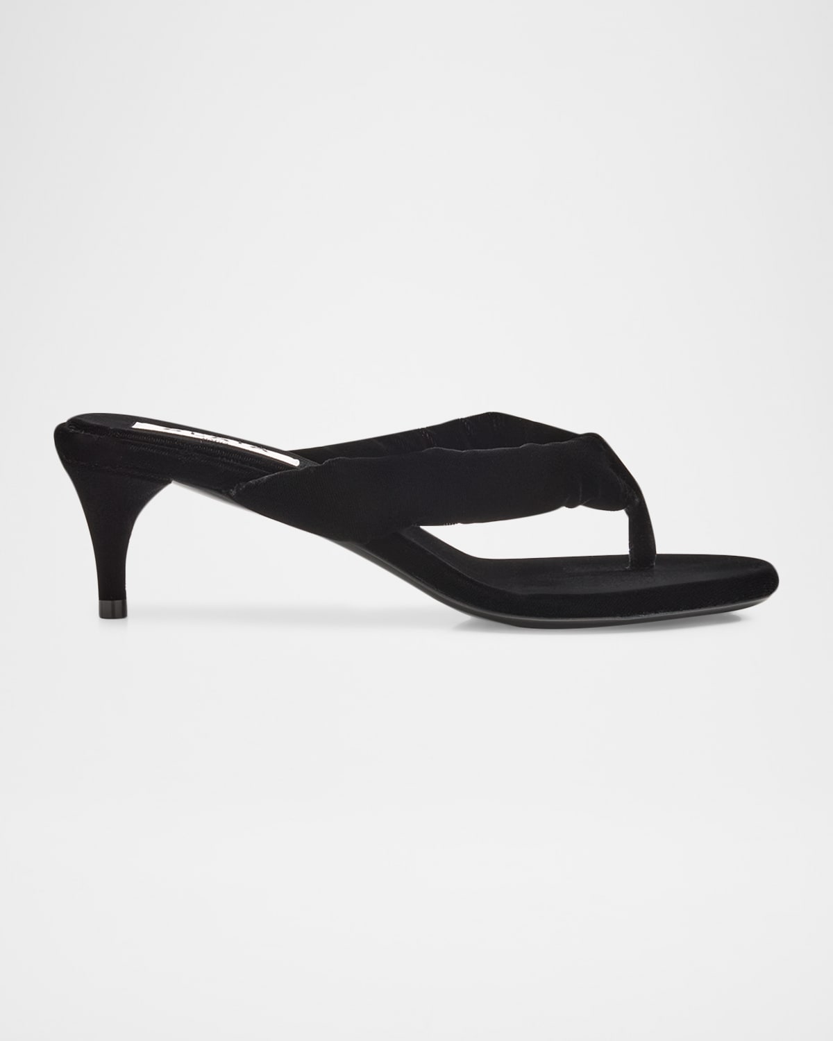 Alaïa Velvet Kitten-heel Thong Sandals In Black