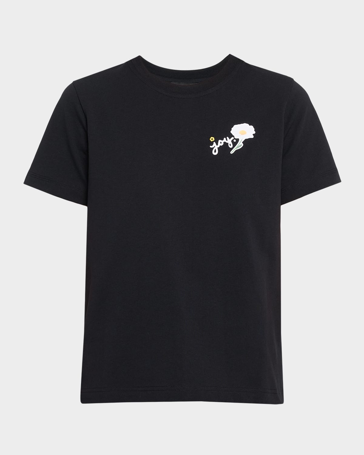 Marc Jacobs Joy Daisy Crewneck Baby Tee In Black