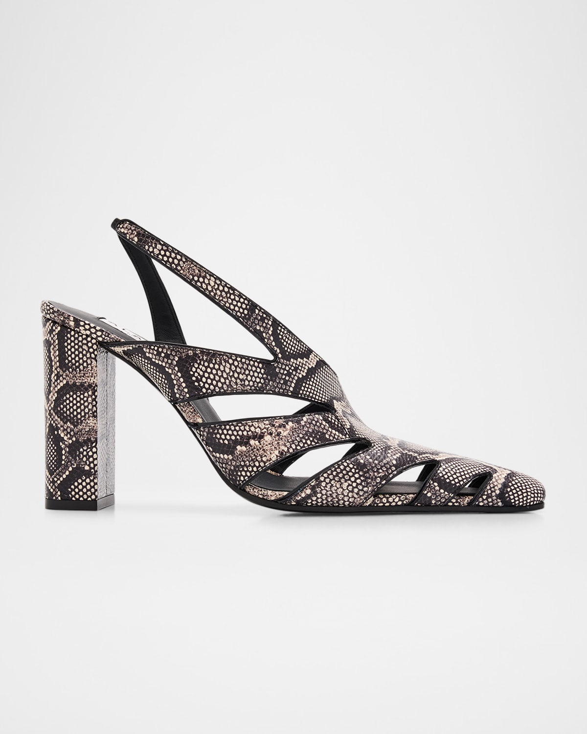 Alaïa Snakeskin Leather Cutout Slingback Pumps In Multi
