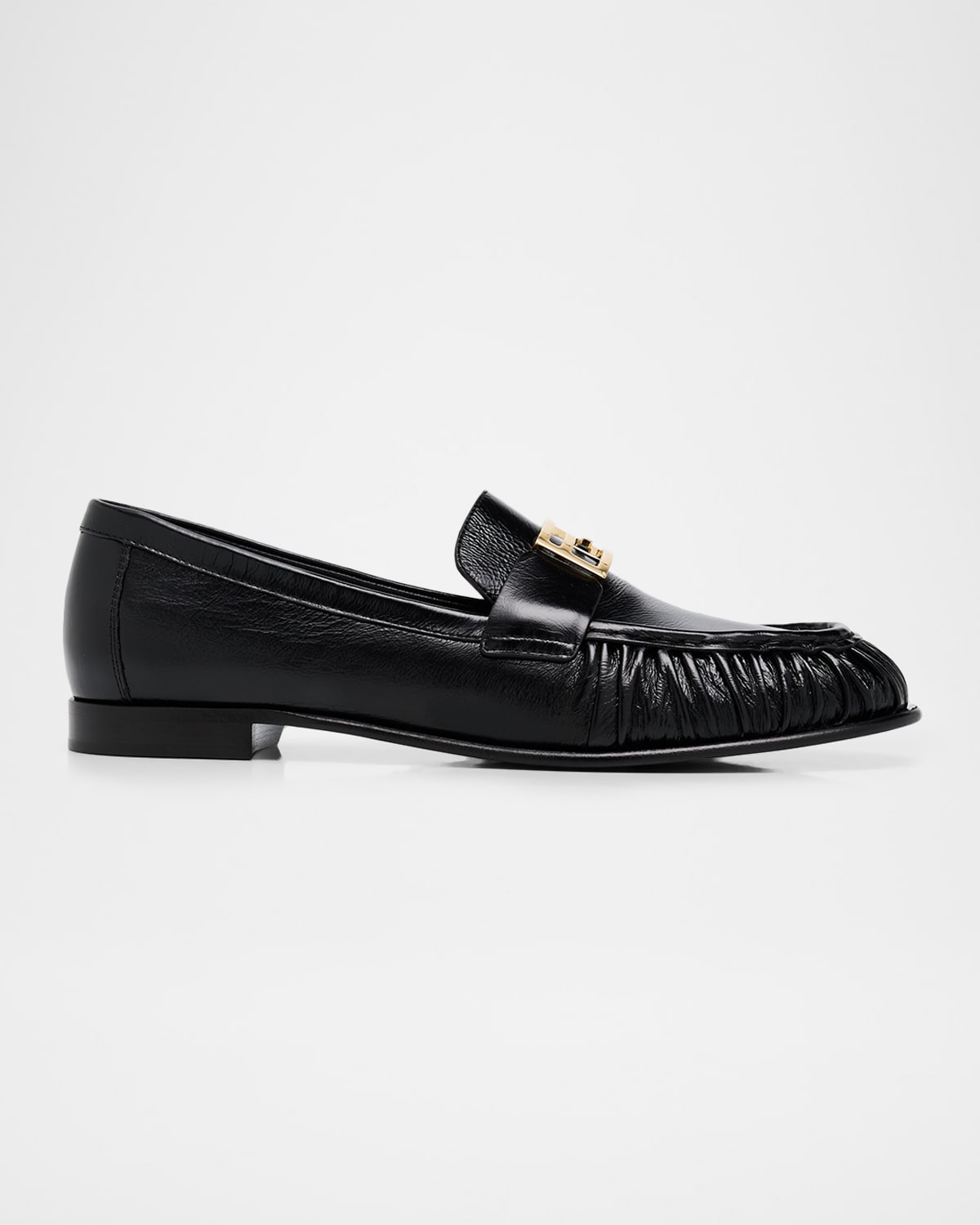 Fendi Nappa Leather Baguette Loafers Fringe Detail In Multi