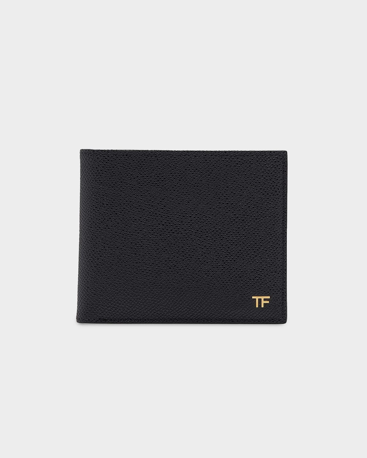 Tom Ford Logo Leather Wallet Wallets And Card Holders Black In Black
