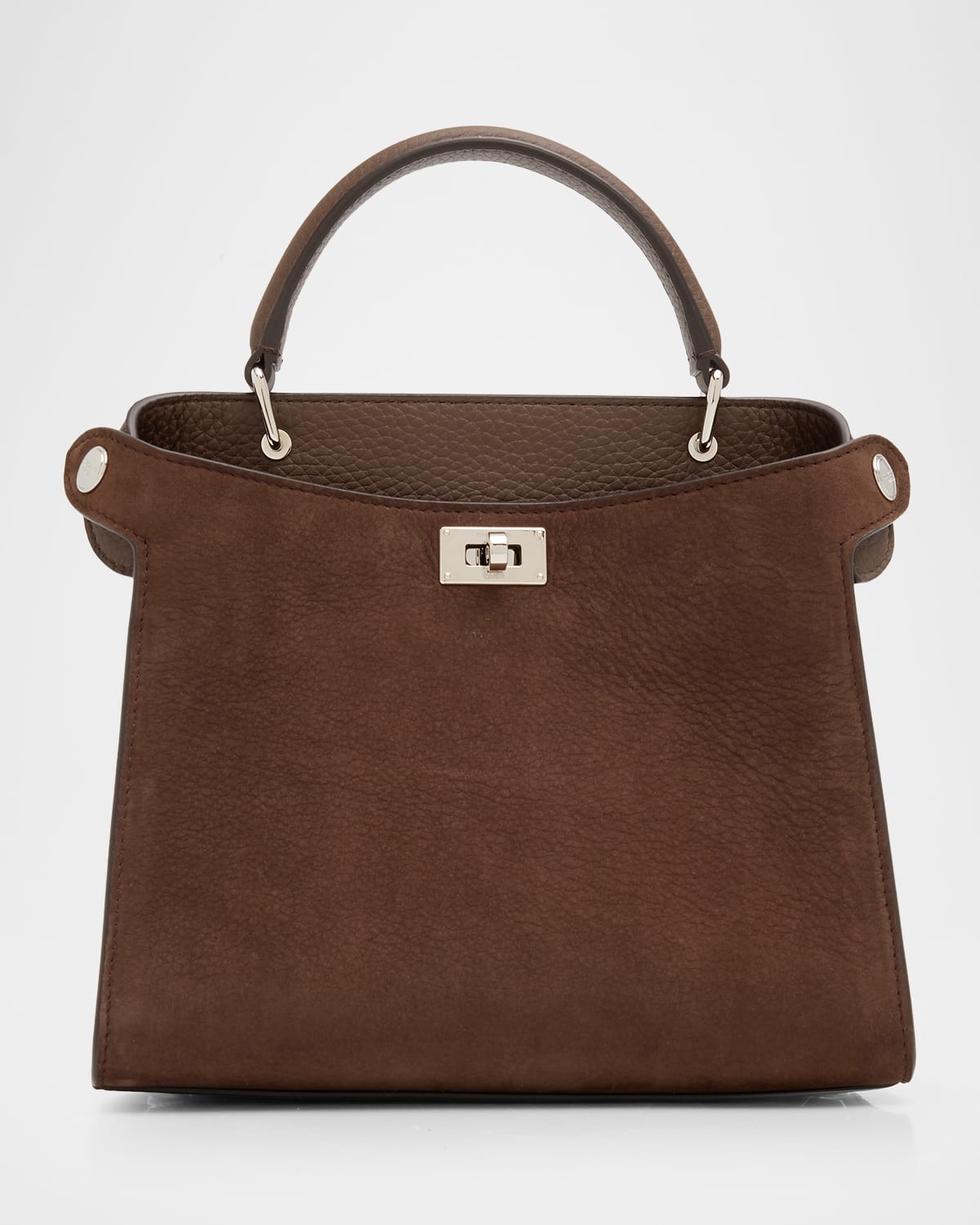 Michino Paris Lutece Mini Suede & Leather Top-handle Bag