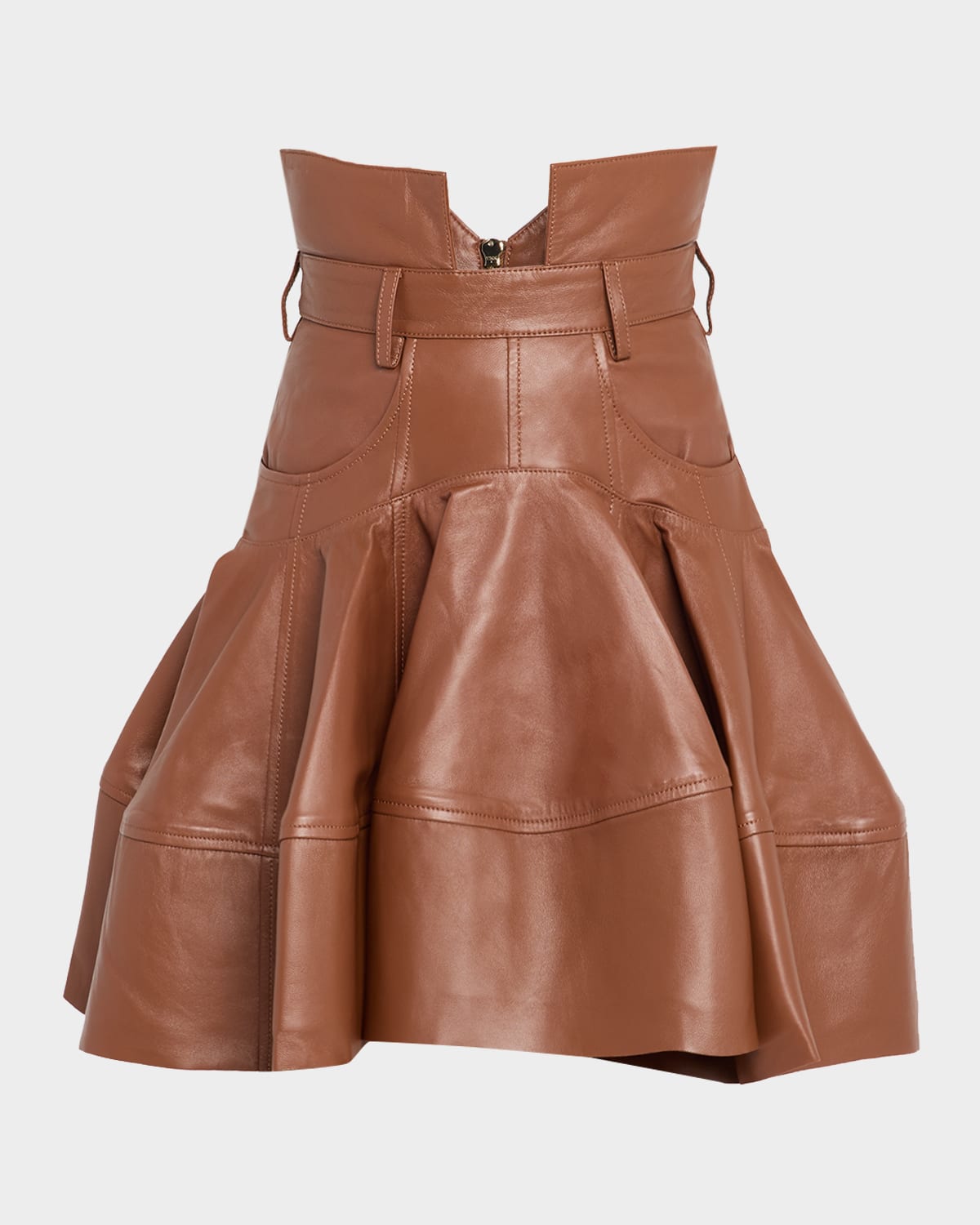 Zimmermann Hypnotic Leather Mini Skirt