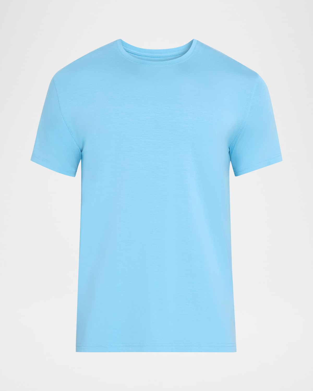 Derek Rose Men's Basel Micro Modal Stretch Crewneck T-shirt In Blue