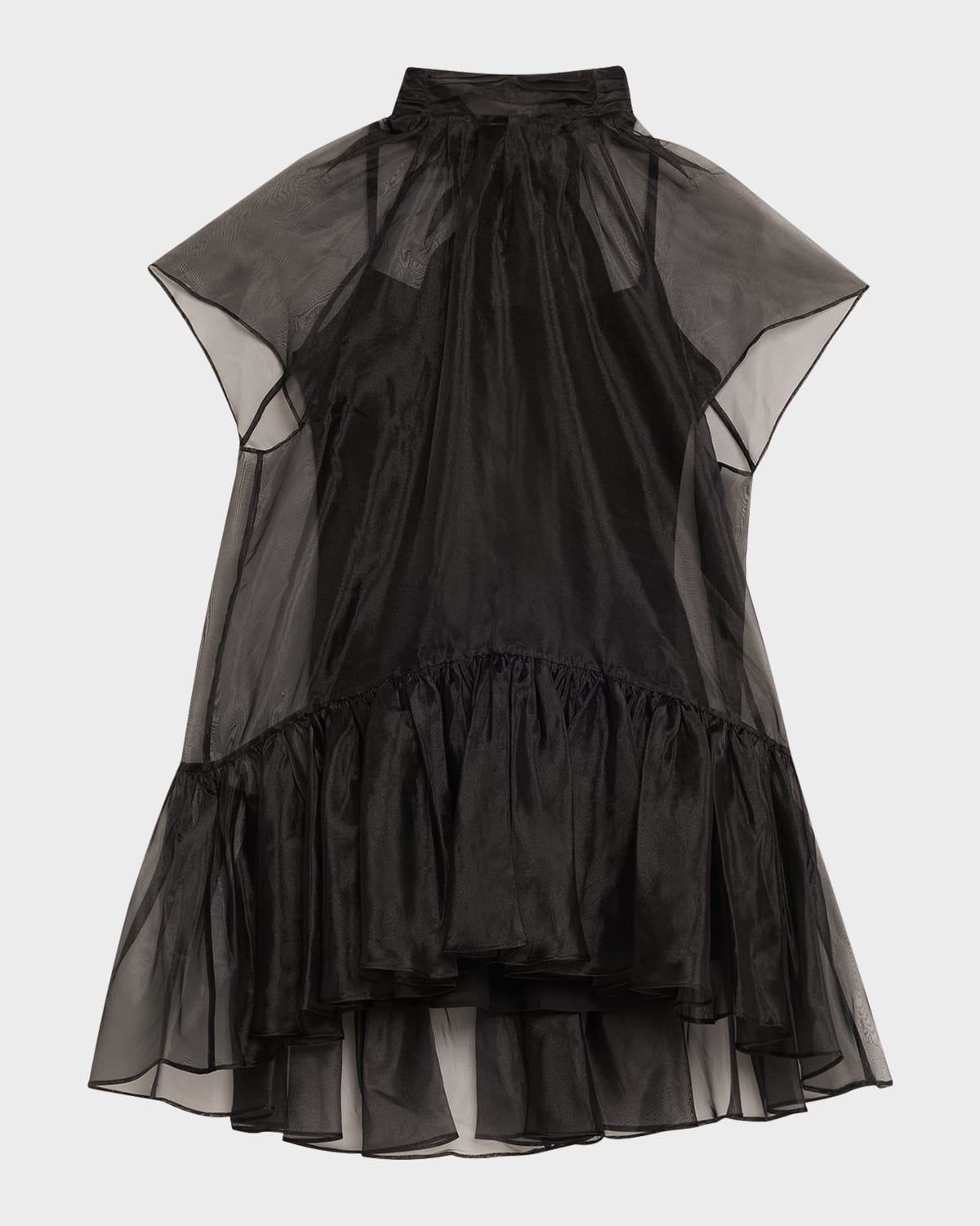 Simkhai Beaux Organza Mini Dress In Brown