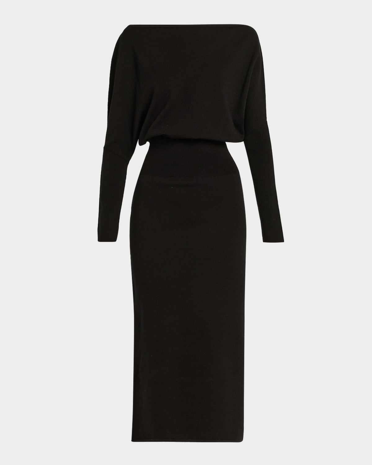 Simkhai Janese Off-shoulder Wool Midi Dress In Black