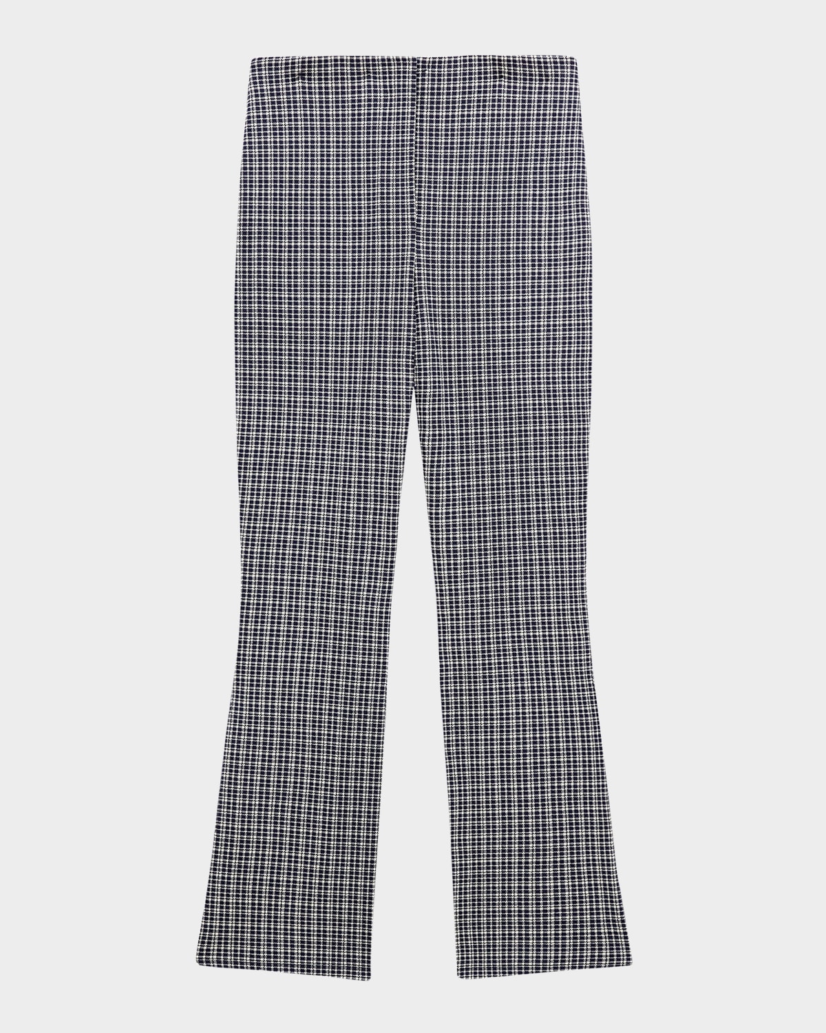 Theory Plaid High-rise Kick-flare Pants In Multi