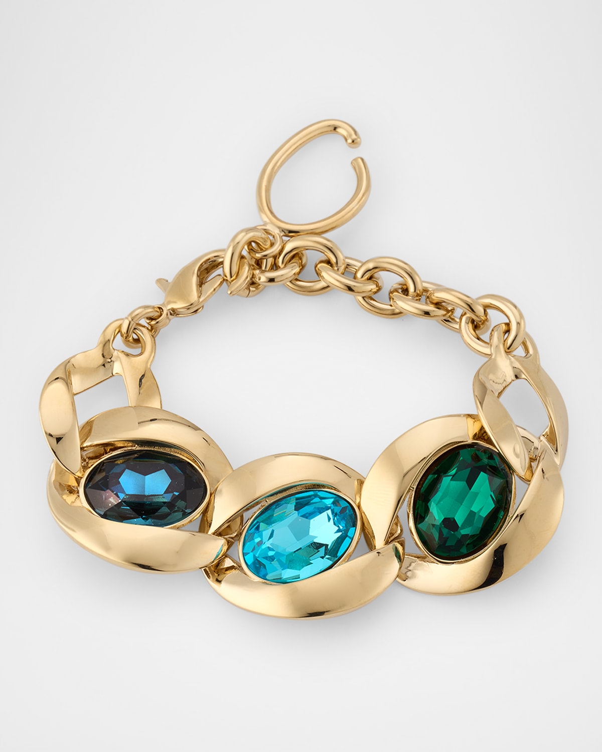 Framed Oval Crystal Bracelet