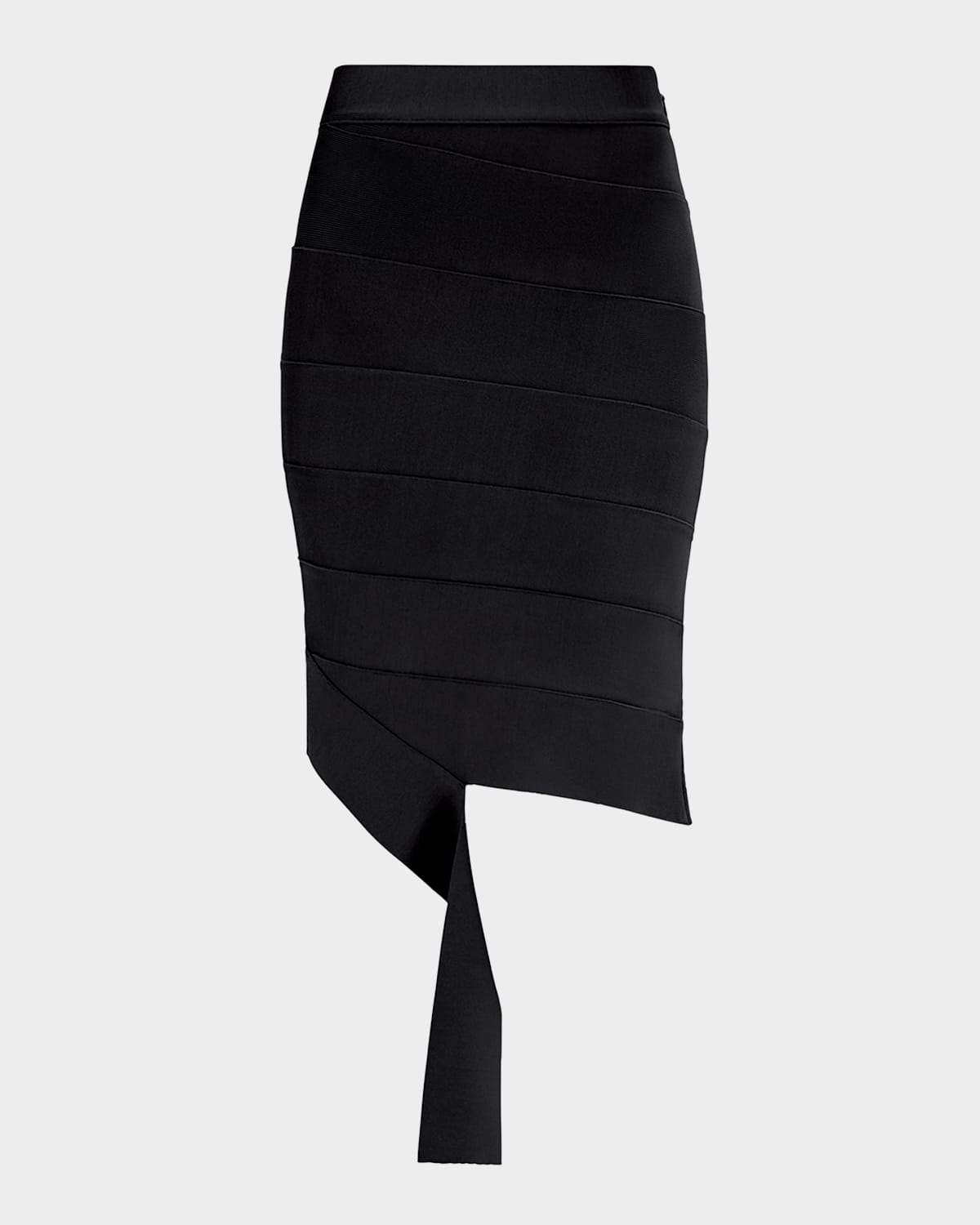 Herve Leger The Alma Draped Bodycon Skirt In Blue