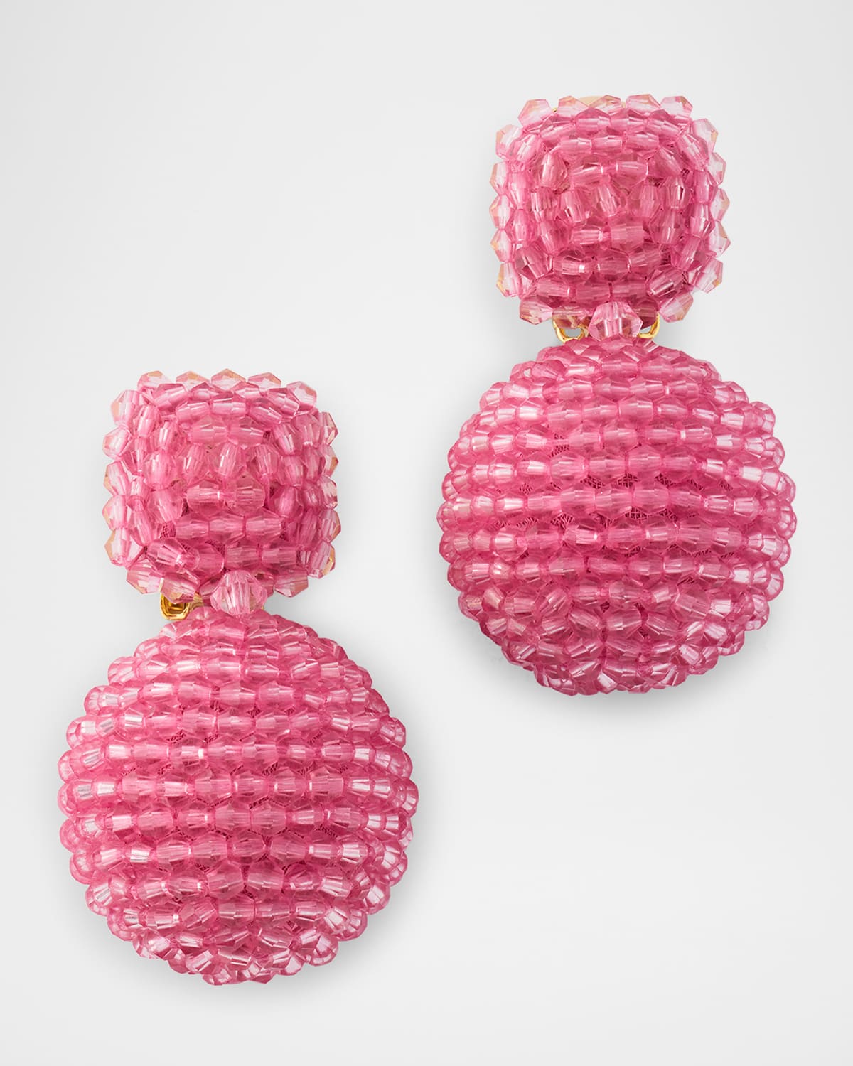 Round Beaded Drop Earrings