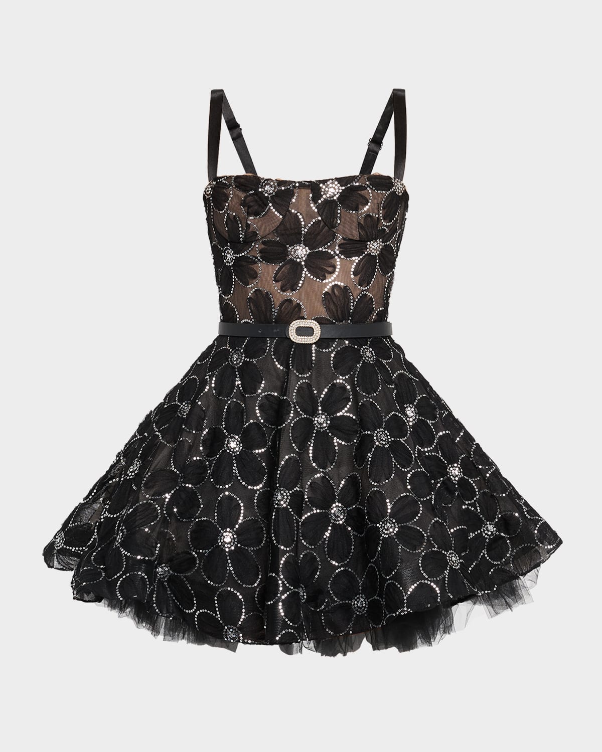 Bronx and Banco Mademoiselle Floral Fit-&-Flare Mini Dress