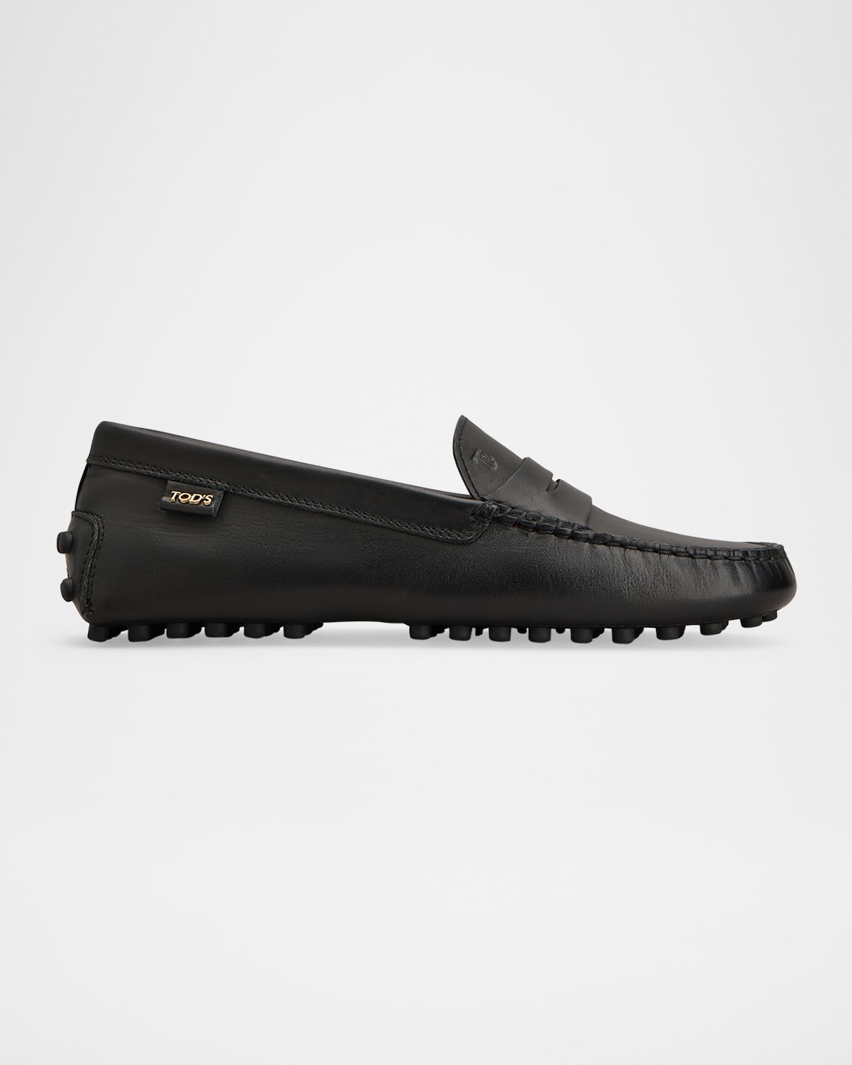 Tod's Gommino Leather Penny Driving Shoes In Black