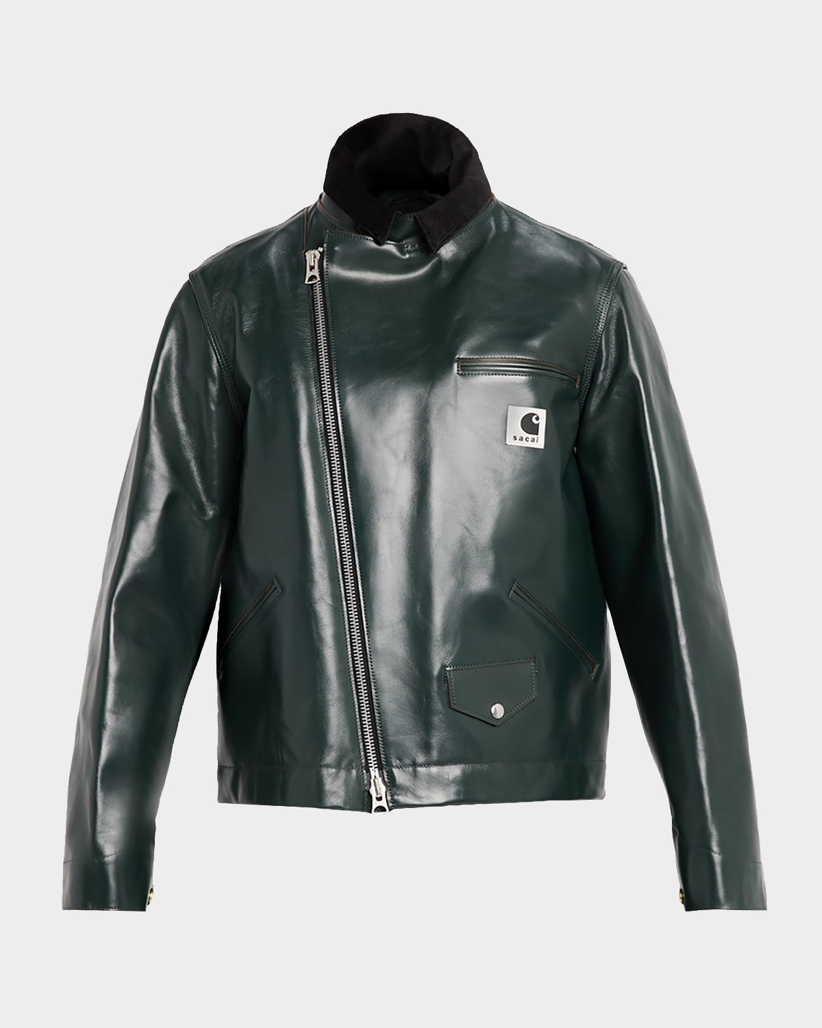 SACAI x CARHARTT WIP Men 's Leather Moto Jacket