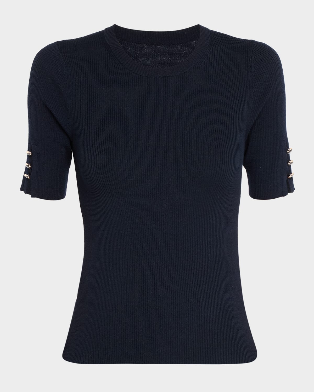 A.l.c Josie Ribbed Scoop-neck Top In Black