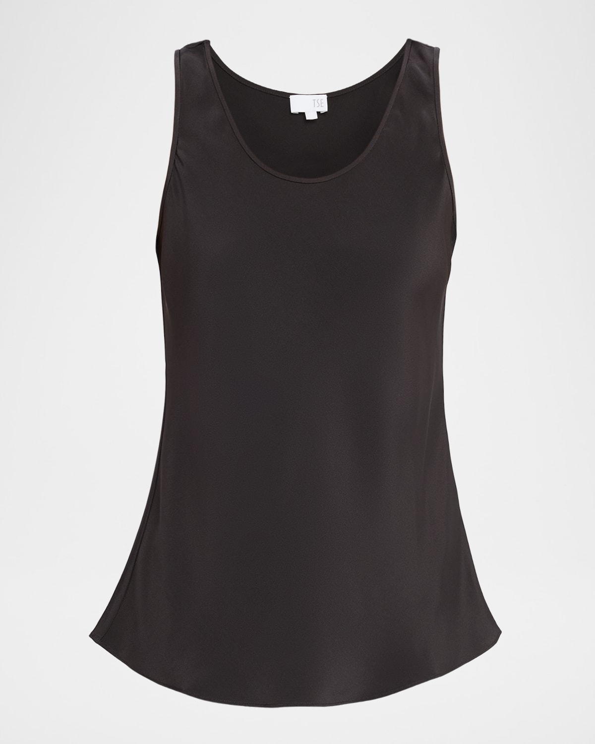 Tse Cashmere Scoop-neck Silk Tank In Black
