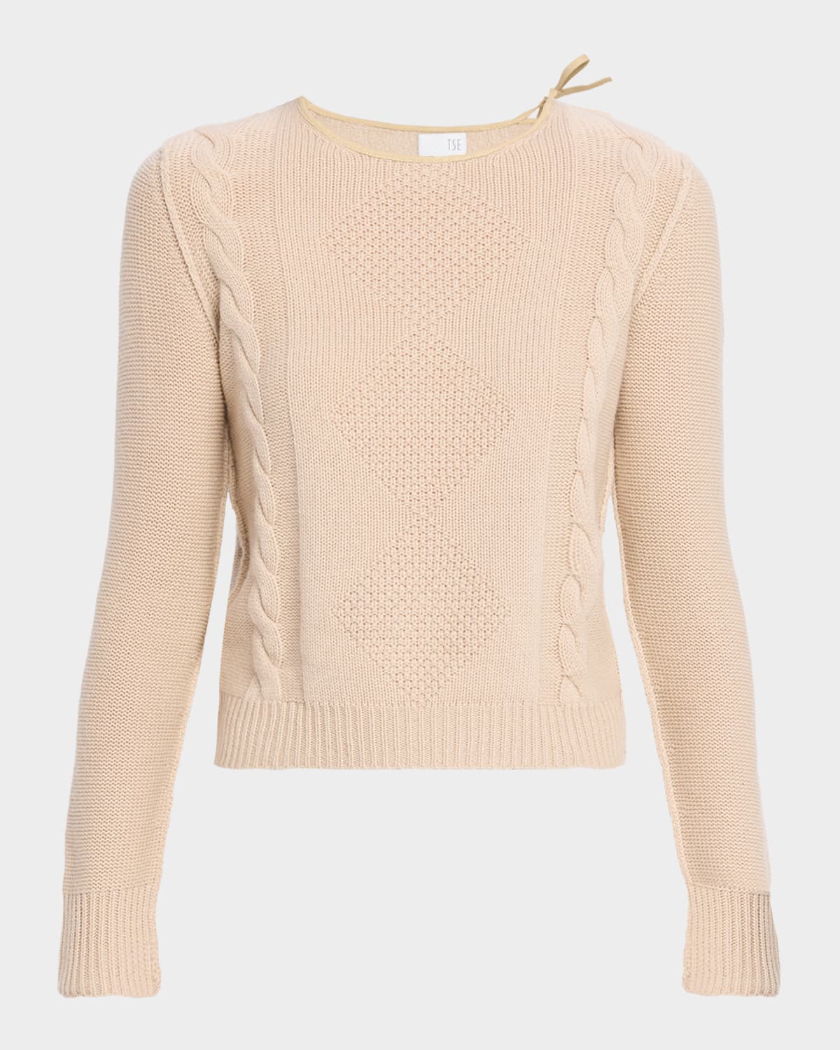 TSE Cashmere Cashmere Textured Crewneck Sweater