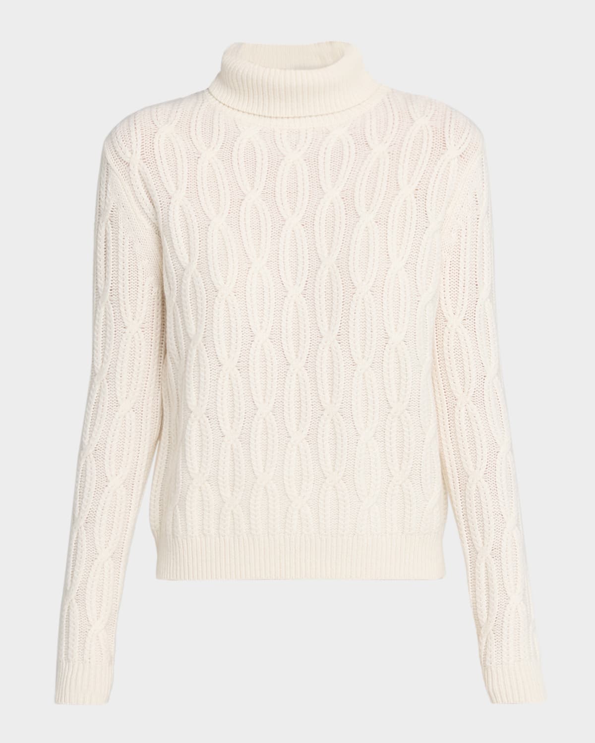 Tse Cashmere Cashmere Braided Cable-knit Turtleneck In Neutral