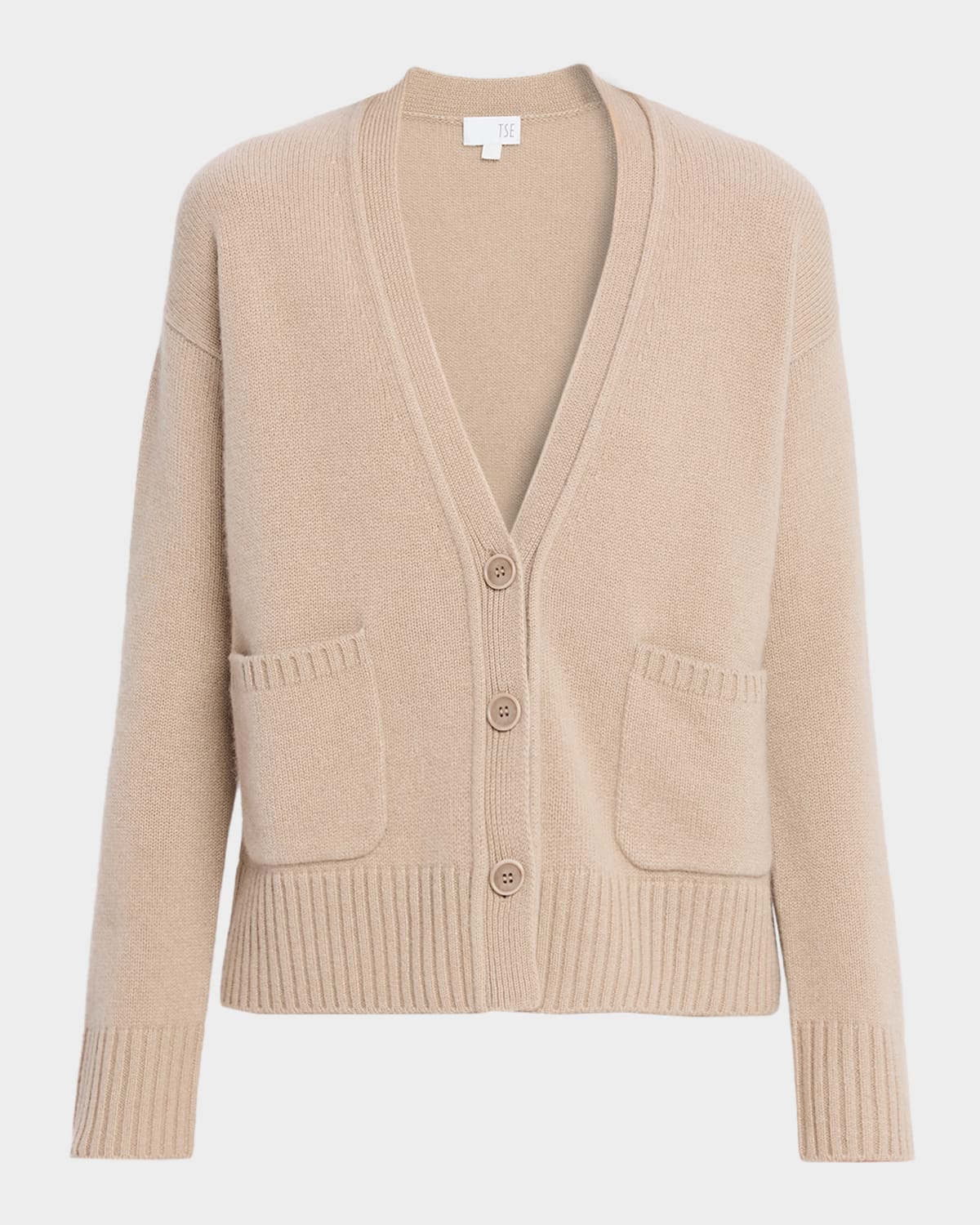 Tse Cashmere Heavy Jersey Cashmere Cardigan In Neutral