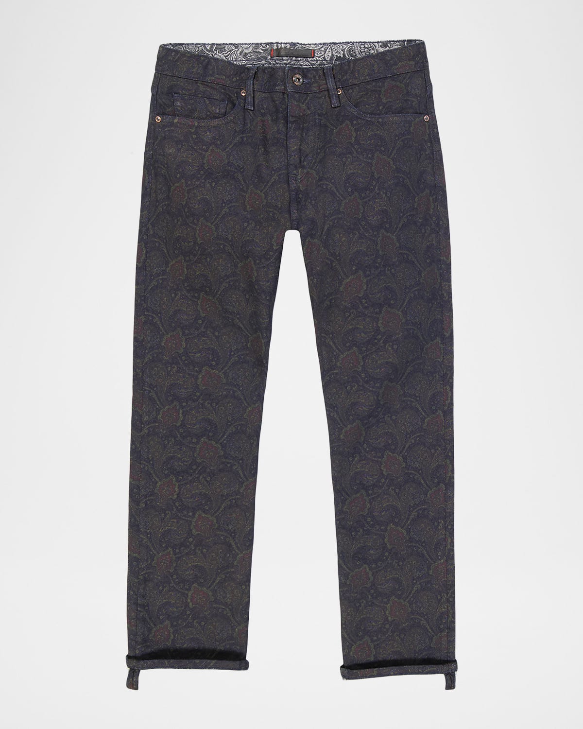 Robert Graham Men 's Jaren Straight Paisley Print Jeans