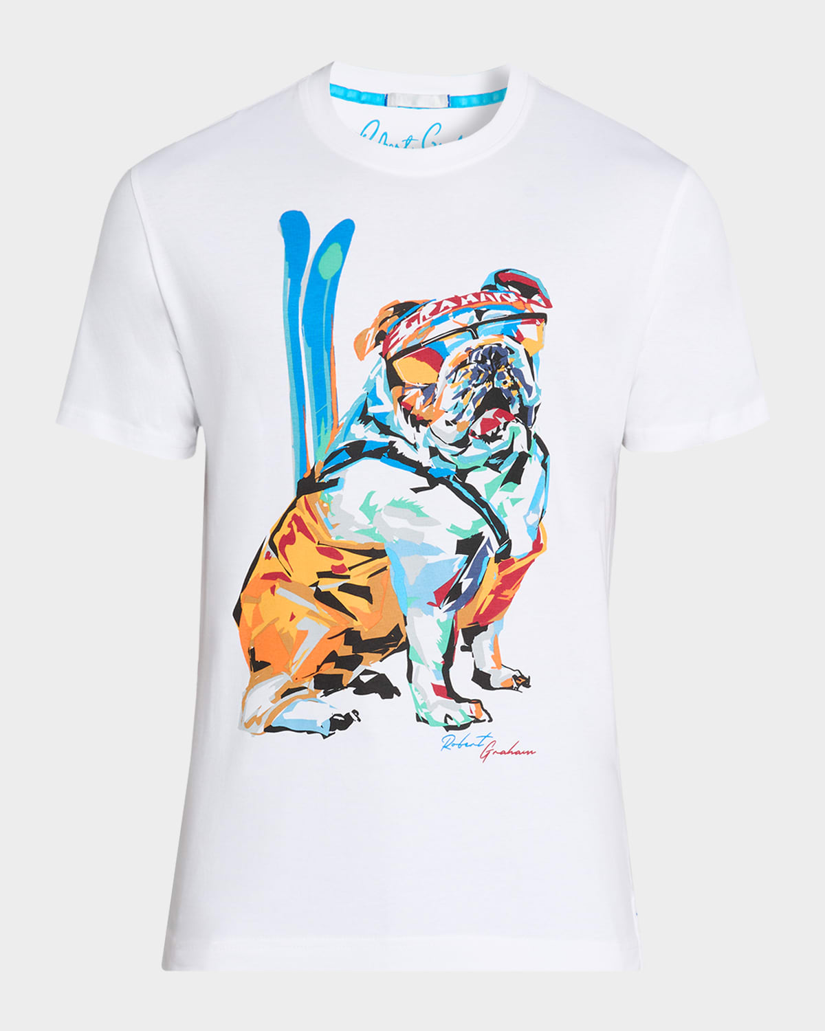 Robert Graham Ski Graham Short Sleeve Graphic Tee In White