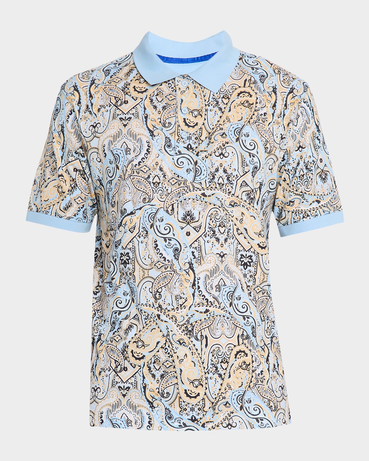 Robert Graham Men's Manucci Cotton Knit Paisley Polo Shirt In Blue