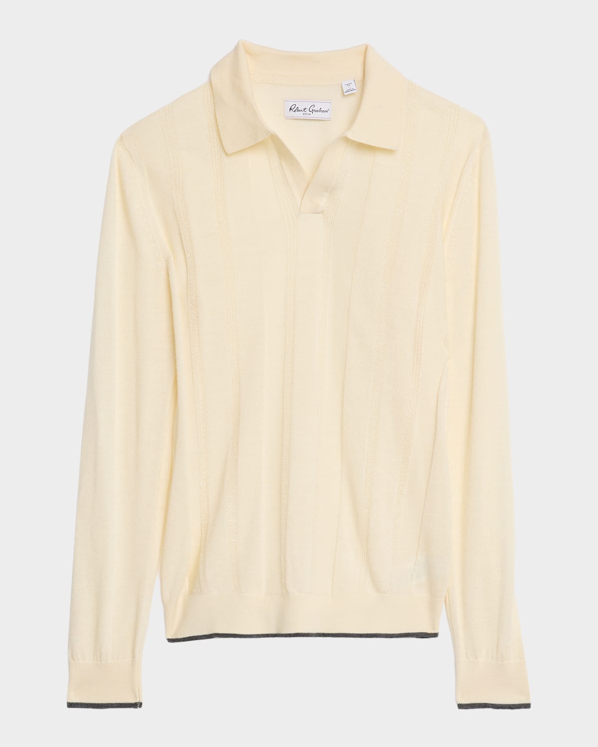 Robert Graham Men's Fenmore Merino Knit Johnny Collar Sweater