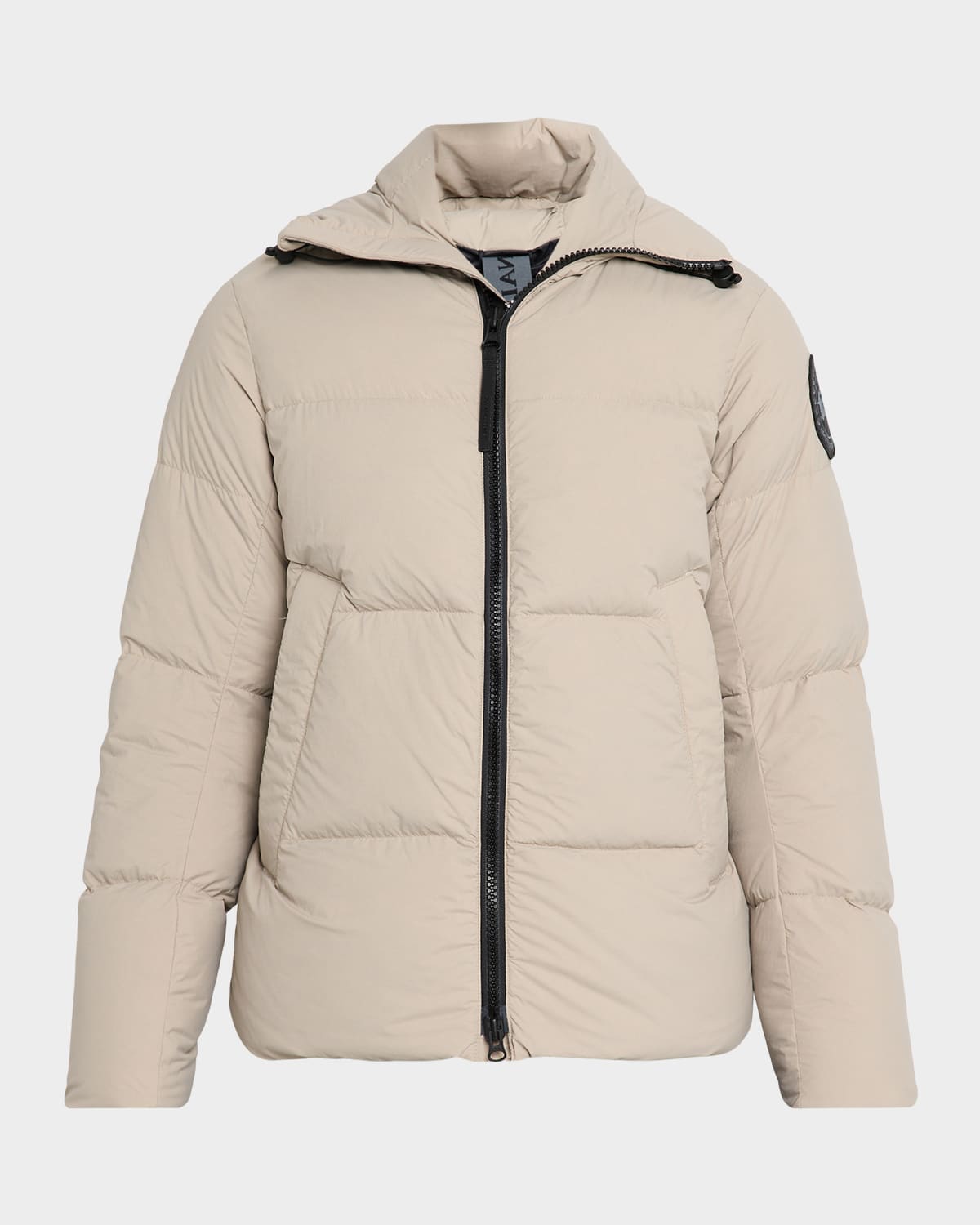 Canada Goose Hooded Puffer Jacket Elastic Cuffs In Neutral