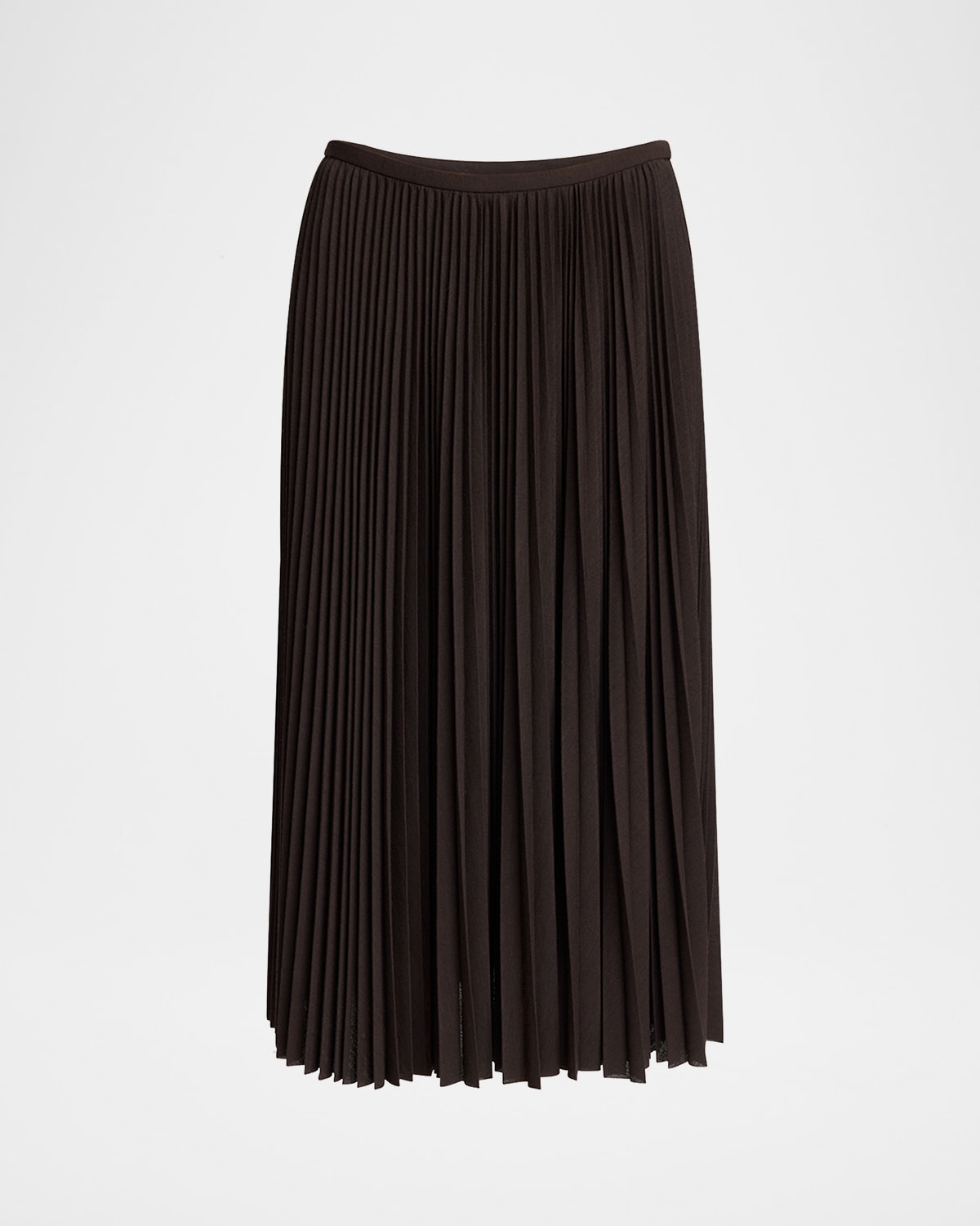 Proenza Schouler Eda Pleated Jersey Midi Skirt In Brown