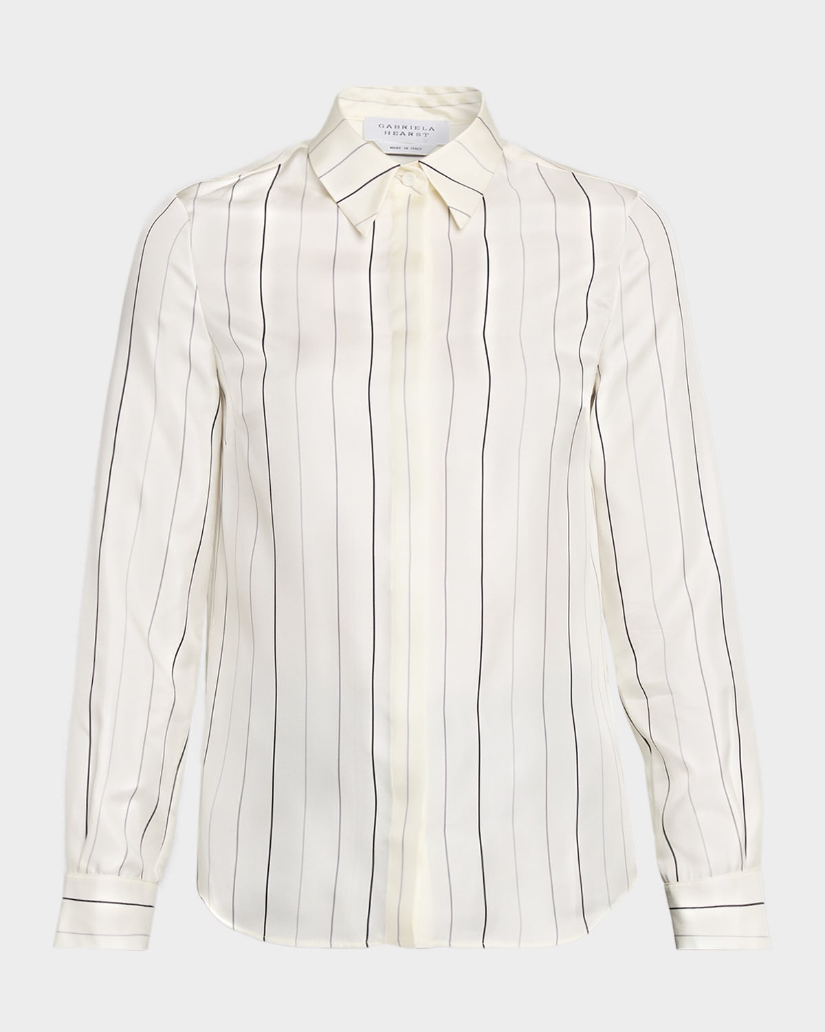 Gabriela Hearst Henri Pinstripe Silk Button-down Blouse In Multi