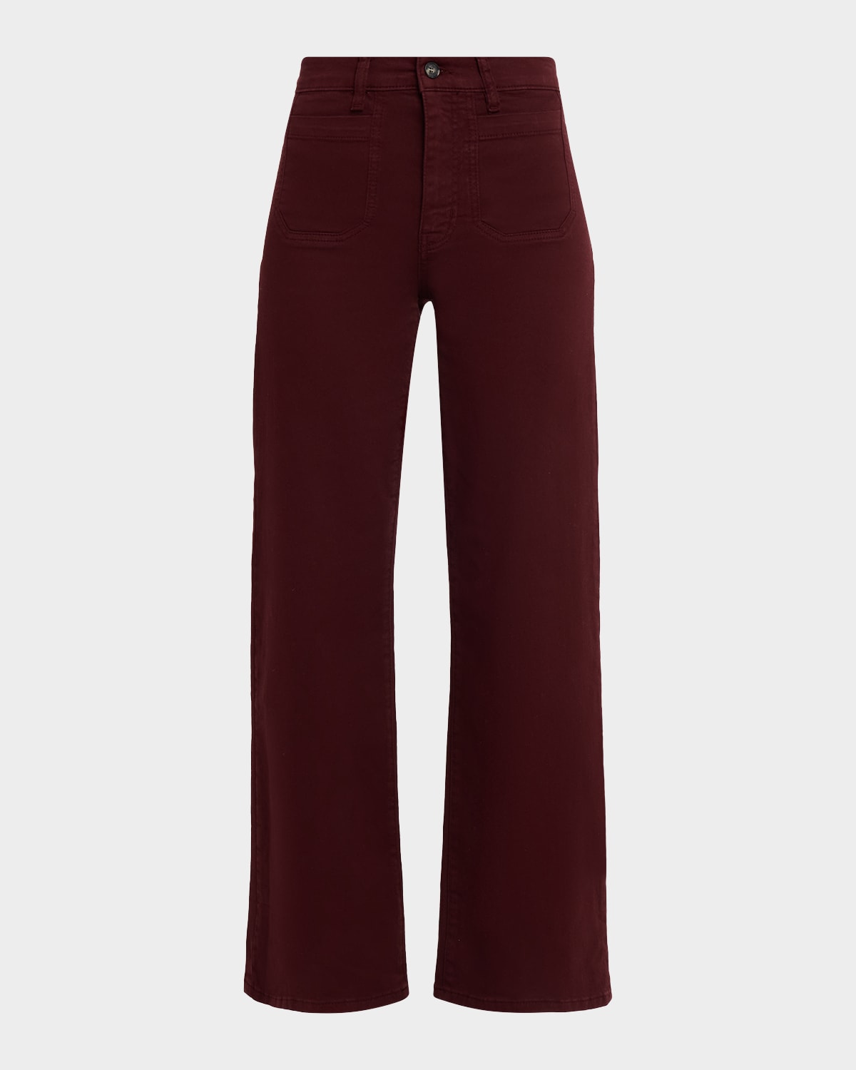 Frame Le Slim Palazzo Pants In Burgundy