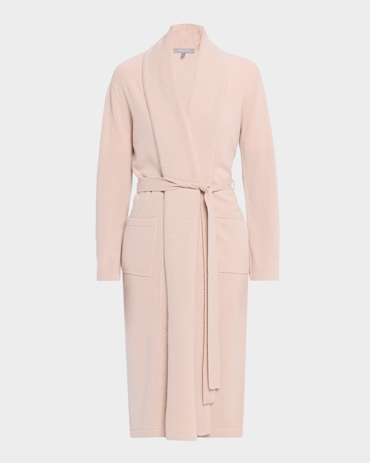 Neiman Marcus Cashmere Shawl-collar Robe In Multi