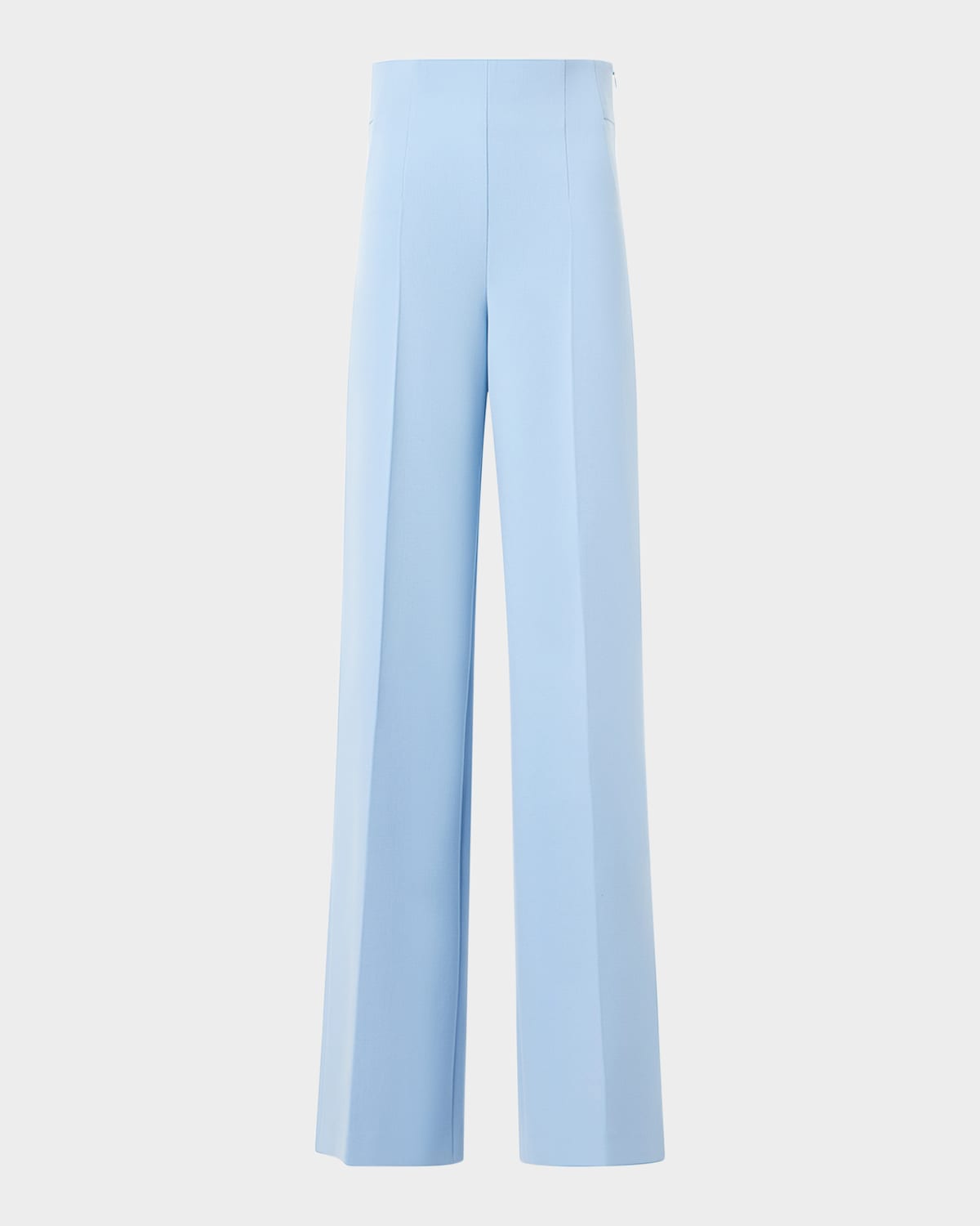 Akris Double-face Wool Bootcut Trousers In Blue