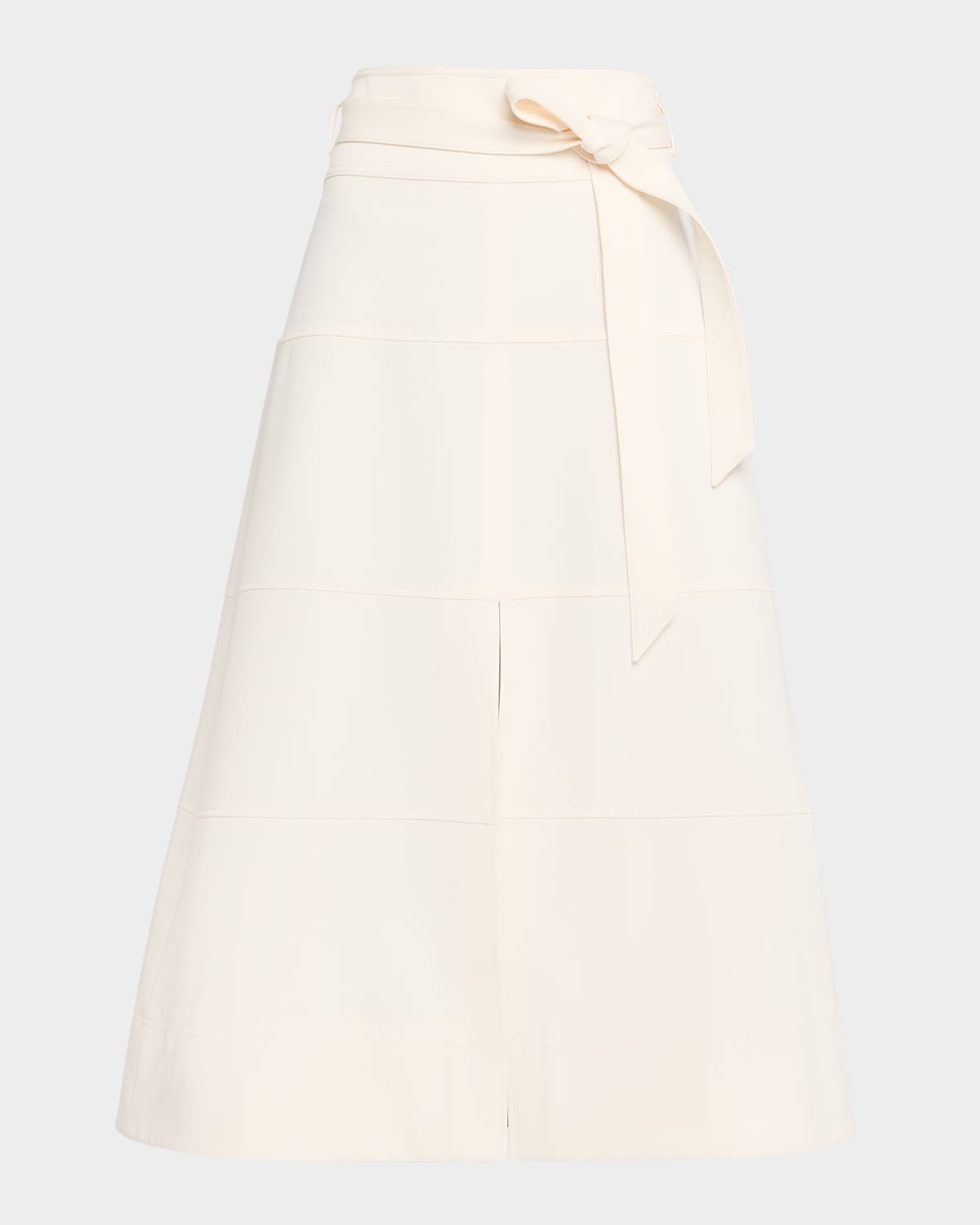 Tanya Taylor Hudson Belted A-line Midi Skirt In White