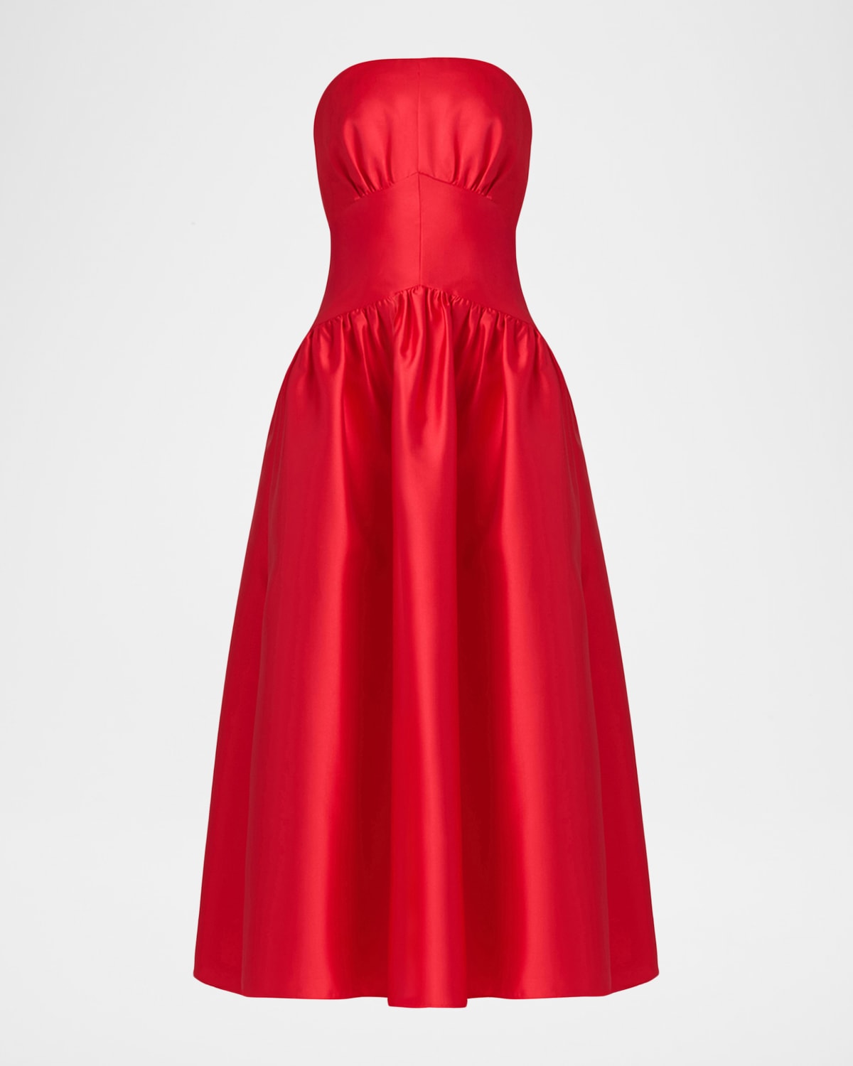 Shoshanna Midnight Posy Strapless Bustier Maxi Dress In Red