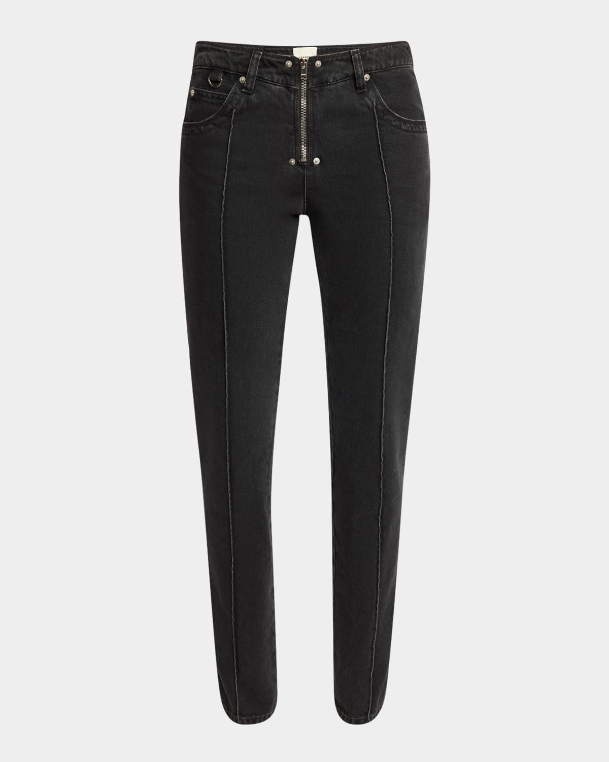 Isabel Marant Silviana Zipper Skinny-Leg Jeans