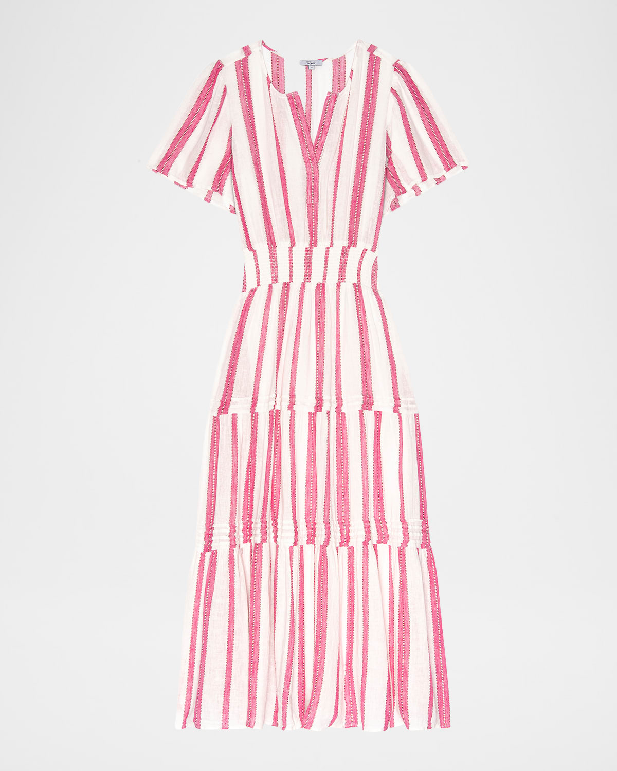 Rails Cannes Stripe Short-sleeve Midi Dress