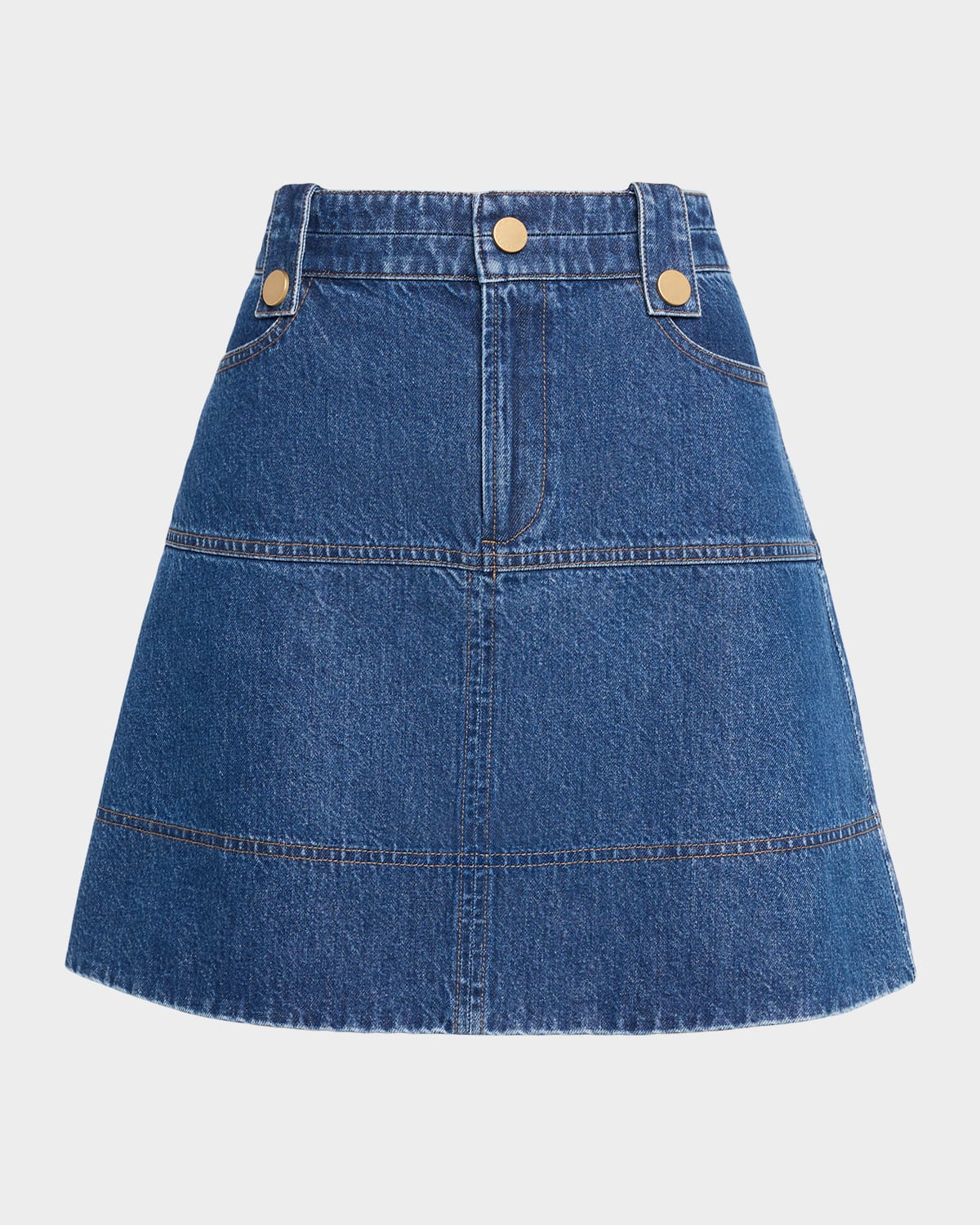 Tanya Taylor Hudie Skirt Classic Indigo Blue In Blue