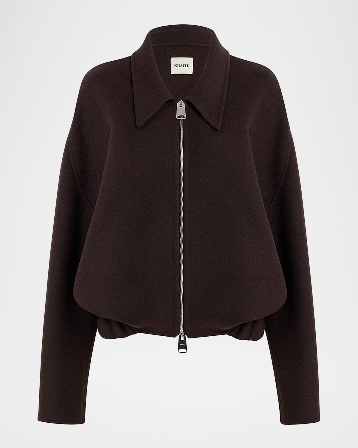 Khaite Odin Oversized Double-face Wool Jacket In Brown