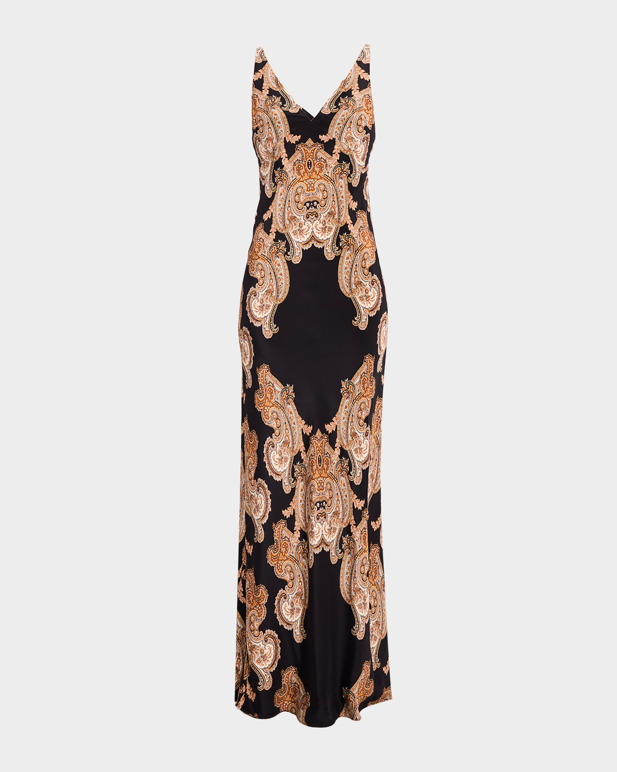 Veronica Beard Donelle Silk V-neck Maxi Dres In Black