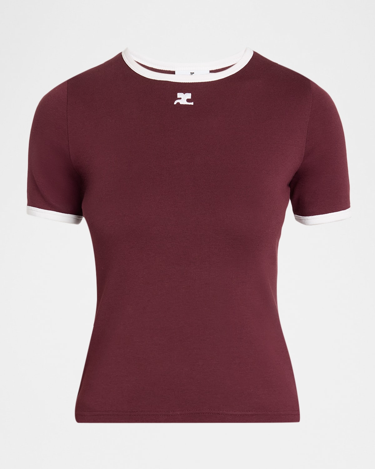 Courrèges T-shirts And Polos In Burgundy