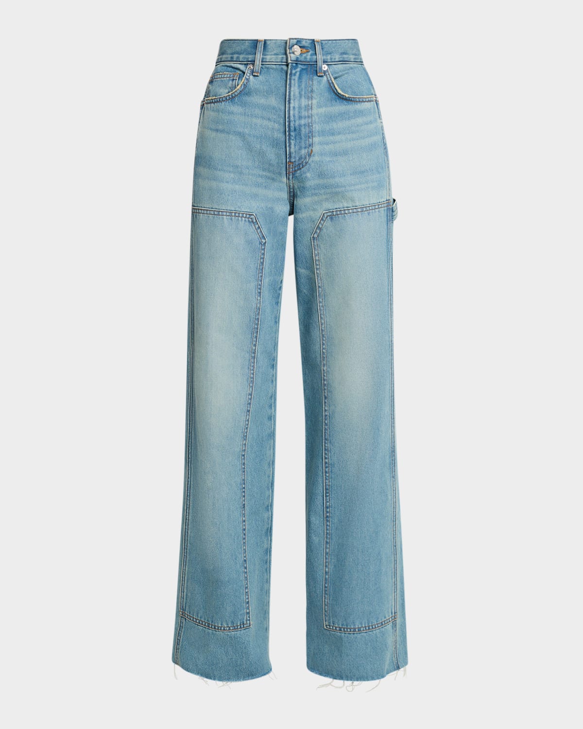 Veronica Beard Taylor High Rise Wide Leg Jeans In Blue Glare In Blue