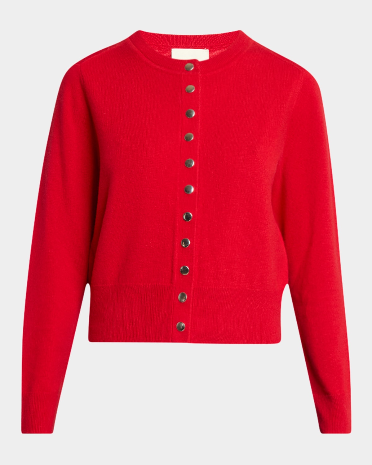 Isabel Marant Idesia Wool-cashmere Crewneck Cardigan In Red