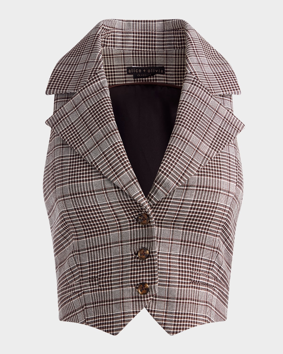 Alice + Olivia Donna Plaid Vest