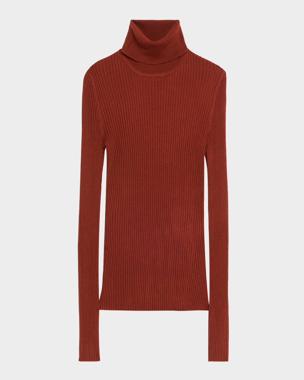 Gabriela Hearst Peppe Cashmere Silk Turtleneck Sweater In Brown