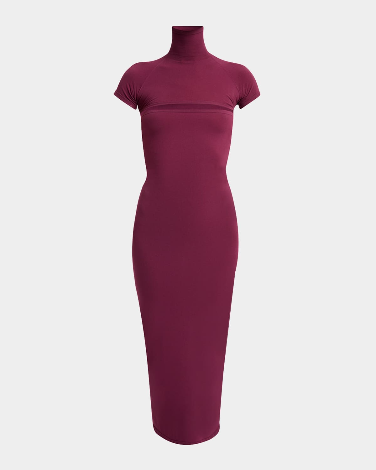 Alaïa Fitted Knit Cut-out Dress Dresses Bordeaux In Burgundy